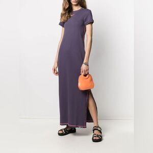 Nike Swoosh-print short-sleeved maxi dress size Women Size Small